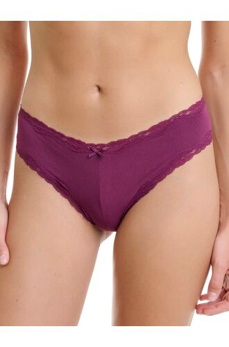 Γυναικείο brazil slip Walk - Δαντέλα - Μονόχρωμο Brief από ίνες bamboo - Regular Fit - 2 packΓυναικείο brazil slip Walk - Δαντέλα - Μονόχρωμο Brief από ίνες bamboo - Regular Fit - 2 pack
