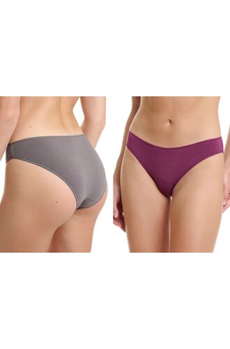 Γυναικείο slip Walk - Multicolor Brief - Ίνες bamboo - Regular Fit - 2 pack