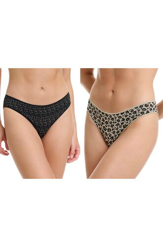 Γυναικείο slip Walk - Multicolor Brief - Ίνες bamboo - Regular Fit - 2 pack