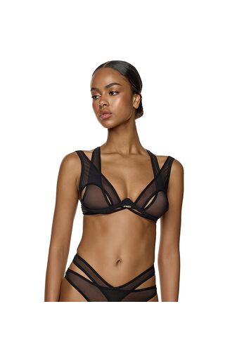 Γυναικείο Σουτιέν MED EMBER - Χωρίς ενίσχυση - Μαύρο - Regular Fit - Polyester - Cup B