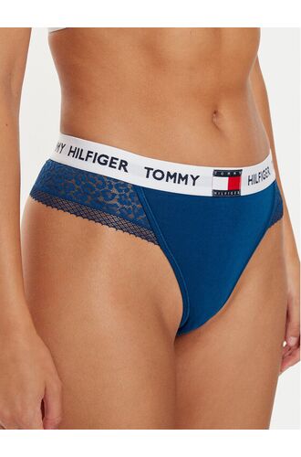 Γυναικείο String Tommy Hilfiger - Μπλε με δαντέλα - Regular Fit - Cotton