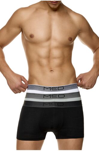 MED Ανδρικό boxer - Fashion λάστιχο με Logo - MULTIPACK x3- Regular Fit - Modal
