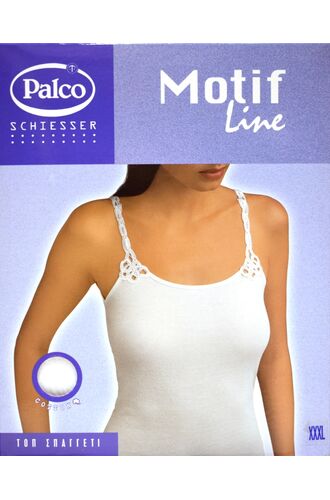 Γυναικείο φανελάκι Palco Motif Line - Top με λεπτή τιράντα βαμβακερό