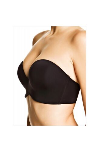Σουτιέν στράπλες Wonderbra Ultimate - Μαύρο χωρίς ραφές - Μεγάλα μεγέθη - Cup D E