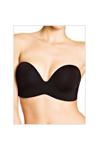 Σουτιέν στράπλες Wonderbra Ultimate - Μαύρο χωρίς ραφές - Μεγάλα μεγέθη - Cup D E