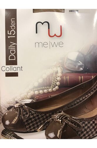 Καλσόν MEWE Daily Collant 15 Den - Γραφίτης με σλιπ - Ελαστικό Διάφανο