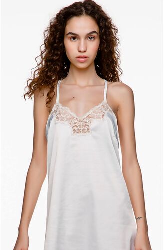 Νυφικό νυχτικό Miss Rosy - Σατέν - Δαντέλα