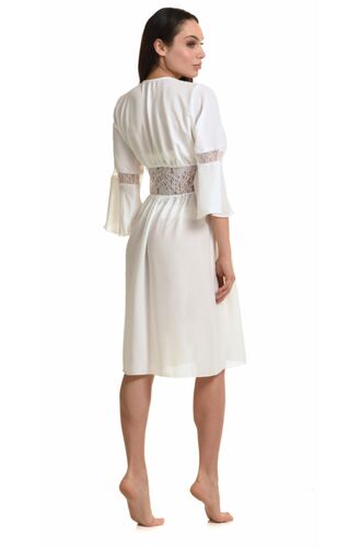 Νυφική ρόμπα Miss Rosy - Ιβουάρ - Λεπτομέρειες Με Δαντέλα