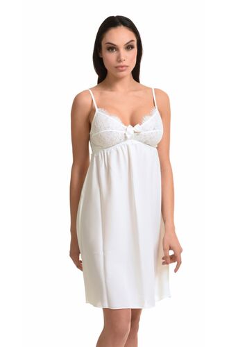 Νυφικό νυχτικό Miss Rosy - Ιβουάρ - Δαντέλα