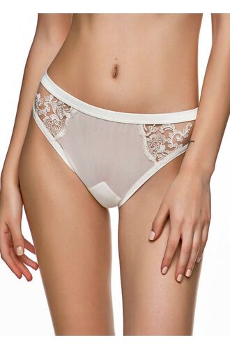 Brazilian slip νυφικό Miss Rosy - Ιβουάρ - Διαφάνεια & ΚέντημαBrazilian slip νυφικό Miss Rosy - Ιβουάρ - Διαφάνεια & Κέντημα