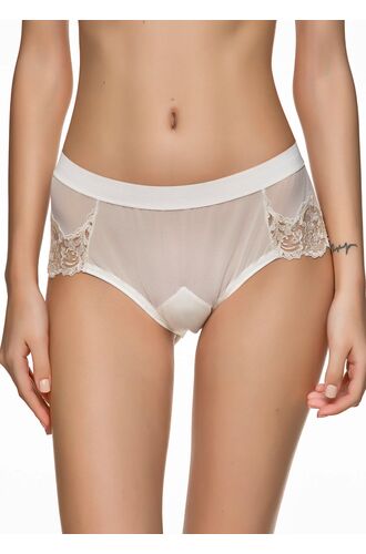Slip Κανονικό νυφικό Miss Rosy - Ιβουάρ - Διαφάνεια & Κέντημα