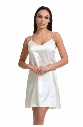 Νυφικό νυχτικό Miss Rosy - Σατέν Ιβουάρ
