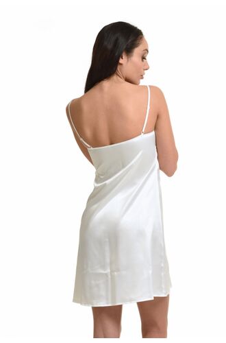 Νυφικό νυχτικό Miss Rosy - Σατέν Ιβουάρ