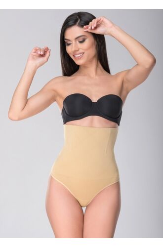 Λαστέξ ZETA - Αόρατο - Λεπτότερη έως 2 νούμερα- Μπεζ - Ψηλοκάβαλο - Zizel στρινγκ κορσές κοιλιάς