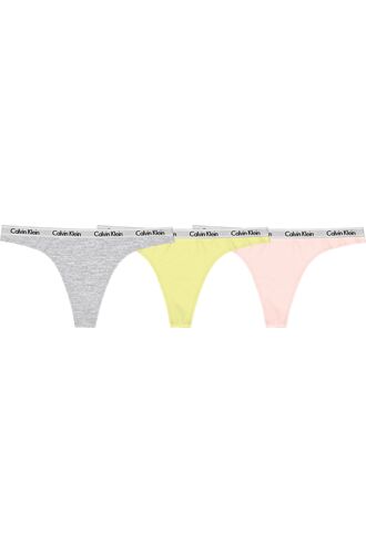 Γυναικεία String Calvin Klein - Λευκό λάστιχο - 3 pack