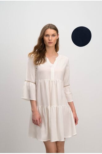 Γυναικείο Beachwear Vamp - Λινό φόρεμα mini - Blue marine