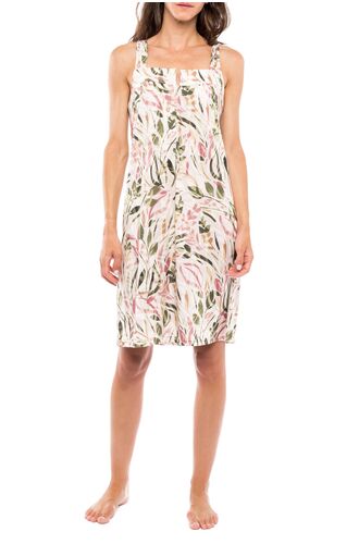 Γυναικείο Νυχτικό Pink Label - Midi - Εμπριμέ - Τιράντα