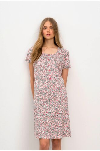 Γυναικείο νυχτικό Vamp - Βαμβακερό καλοκαιρινό - Φλοράλ