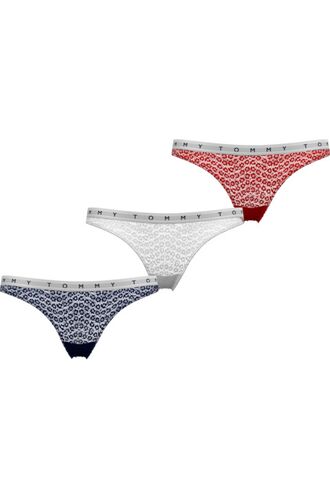 Γυναικείο String Tommy Hilfiger - Βαμβακερό Multi Color με δαντέλα - 3 pack