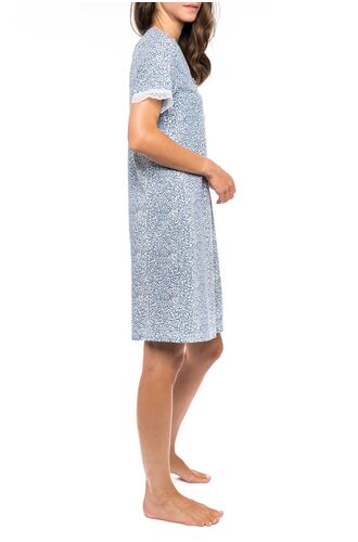 Γυναικείο Νυχτικό Pink Label - Κοντό μανίκι - Animal print