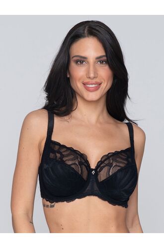 Σουτιέν Luna Melody - Μπαλκονέ - Μαύρο - Xωρίς ενίσχυση - Cup E