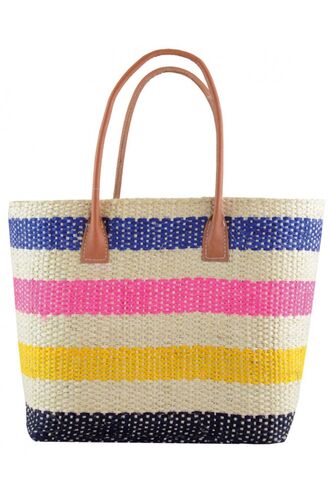 Τσάντα θαλάσσης Rock Club - Χειροποίητη - Πλεκτή - Χρωματιστές ρίγες