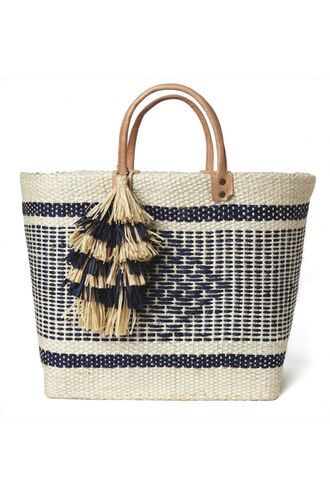 Τσάντα θαλάσσης Rock Club - Χειροποίητη - Πλεκτή με σχέδιο