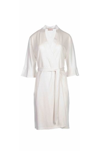 Γυναικεία Ρόμπα Pink Label - Σταυρωτή Ριγέ - Μανίκι 3/4 - Cotton