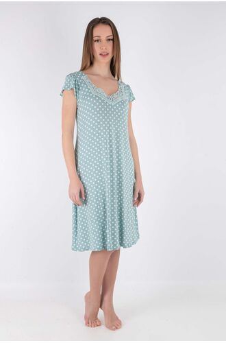 Γυναικείο νυχτικό Claire Katrania - Βεραμάν πουά  - Midi