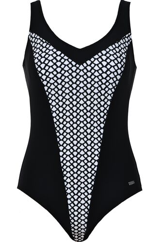 Γυναικείο ολόσωμο μαγιό Naturana - Plus size - Μαύρο - Cup C