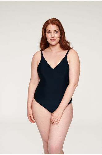 Γυναικείο ολόσωμο μαγιό Naturana - Plus size - Μαύρο - Cup E