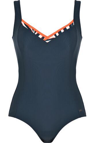 Γυναικείο ολόσωμο μαγιό Naturana - Plus size - Navy - Cup E