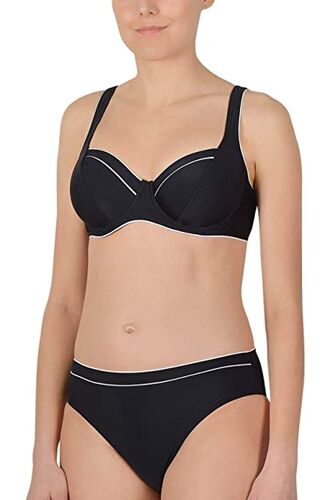 Σετ Γυναικείο μαγιό Naturana - Μαύρο Μπικίνι - Plus size - Χωρίς Ενίσχυση - E cup
