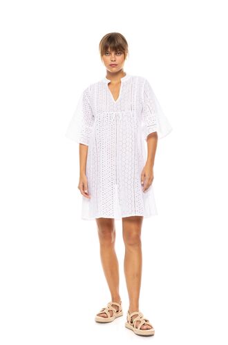 Γυναικείο Beachdress Pink Label -  Φόρεμα με κοφτό κέντημα - ΛΕΥΚΟ - Regular Fit - CottonΓυναικείο Beachdress Pink Label -  Φόρεμα με κοφτό κέντημα - ΛΕΥΚΟ - Regular Fit - Cotton
