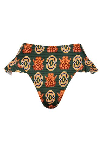 Μαγιό slip Rock Club Gana - Πράσινο - Μπικίνι με φραμπαλά - Ψηλόμεσο