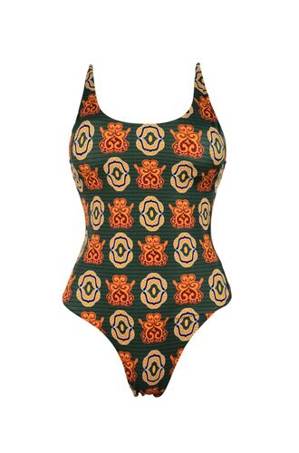 Γυναικείο μαγιό ολόσωμο Rock Club Gana - Πράσινο - Κανονικό