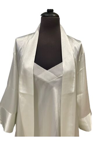 Γυναικεία Ρόμπα Σατέν - Νυχτικό Σατέν - Σετ Fontana di vita - Ιβουάρ