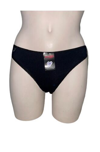 Γυναικείο Slip Mini MEI - Μαύρο - Οικολογικό βαμβάκι - Μαλακό Λάστιχο