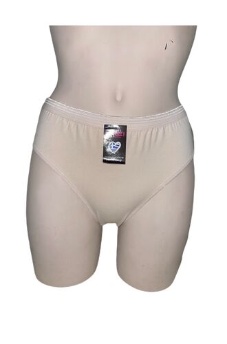 Γυναικείο Slip Midi MEI - Μπεζ - Οικολογικό βαμβάκι - Μαλακό Λάστιχο