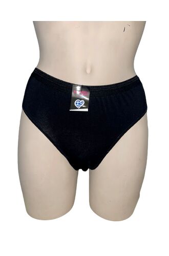 Γυναικείο Slip Midi MEI - Μαύρο - Οικολογικό βαμβάκι - Μαλακό Λάστιχο