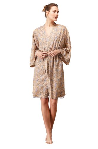 Σετ ρόμπα & νυχτικό Penye Mood  - Μωβ - Εμπριμέ