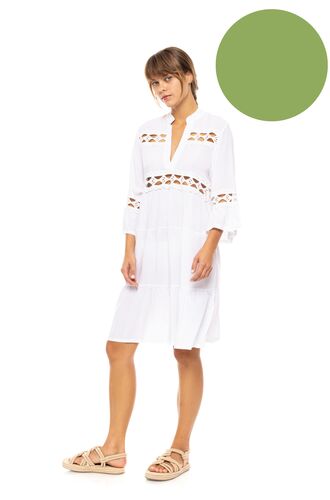 Γυναικείο Beachdress Pink Label -  Φόρεμα - Aspen Green - Regular Fit - Viscose