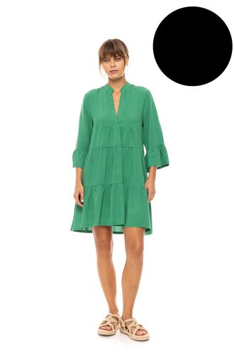 Γυναικείο Beachdress Pink Label -  Φόρεμα - Μαύρο - Regular Fit - Viscose