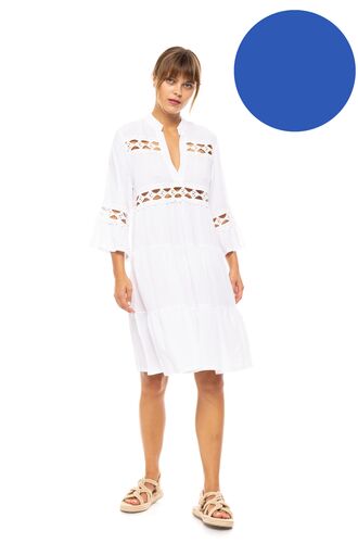 Γυναικείο Beachdress Pink Label -  Φόρεμα - Ultra Violet - Regular Fit - Viscose