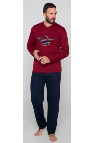 Ανδρική πυτζάμα Jeannette - Μπλε - Κόκκινο
