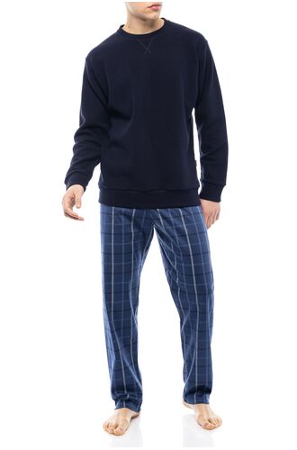 Ανδρική πυτζάμα Pink Label - Μπλε - Καρό παντελόνι