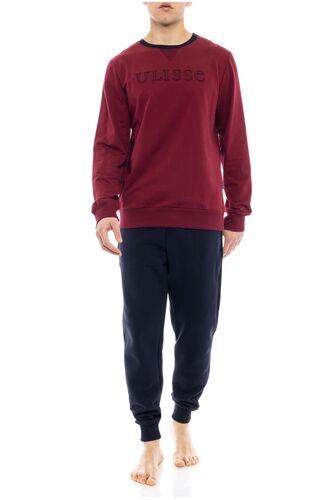 Ανδρική πυτζάμα Pink Label - Μπλε - Μπορντό