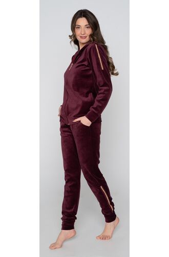 Γυναικεία φόρμα Jeannette - Μπλε - Βελουτέ