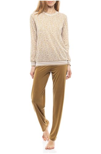 Γυναικεία Πυτζάμα Pink Label - Animal print - Χρυσό