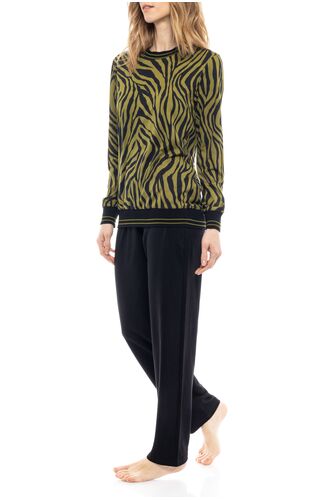 Γυναικεία Πυτζάμα Pink Label - Animal print - Λαδί